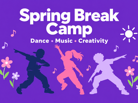 Kids playing and moving together during spring break camp